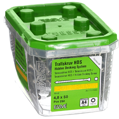 Tréskrúfa 4,8x50 HDS A4-250stk